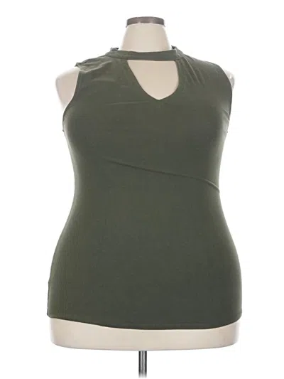 Pre-owned Torrid Sleeveless Top Green Halter Neckline Tops