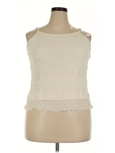 Torrid Sleeveless Top Ivory Strapless Neckline Tops
