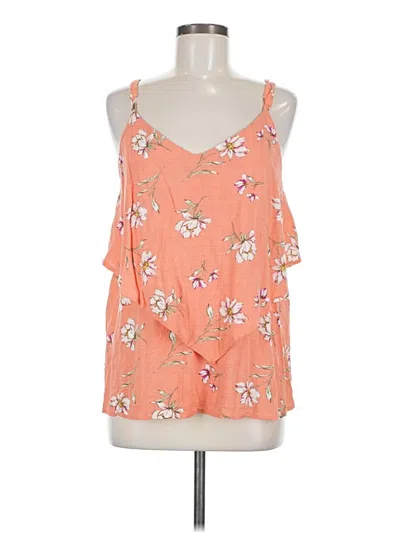 Pre-owned Torrid Sleeveless Top Orange Cold Shoulder Neckline Tops