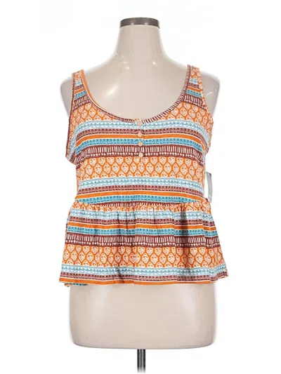 Torrid Sleeveless Top Orange Sweetheart Neckline Tops