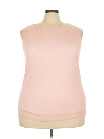 Pre-owned Torrid Sleeveless Top Pink Boatneck Tops