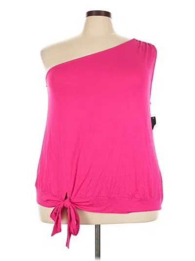 Torrid Sleeveless Top Pink One Shoulder Neckline Tops