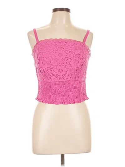 Pre-owned Torrid Sleeveless Top Pink Strapless Neckline Tops
