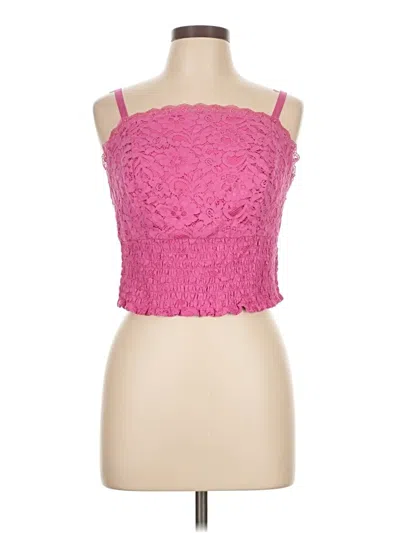 Pre-owned Torrid Sleeveless Top Pink Strapless Neckline Tops