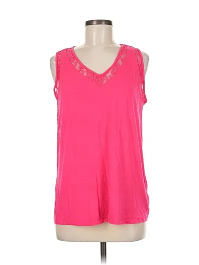 Pre-owned Torrid Sleeveless Top Pink V Neck Tops