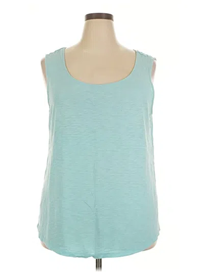 Pre-owned Torrid Sleeveless Top Teal Scoop Neck Tops
