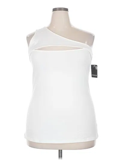Torrid Sleeveless Top White One Shoulder Neckline Tops