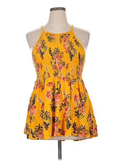Pre-owned Torrid Sleeveless Top Yellow Halter Neckline Tops