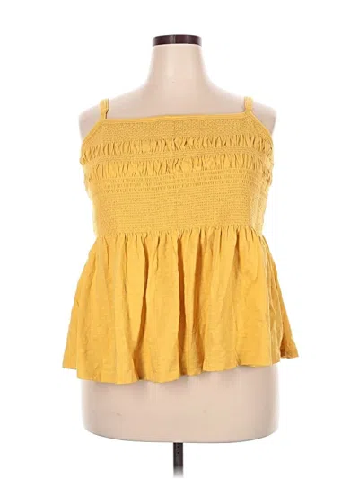 Pre-owned Torrid Sleeveless Top Yellow Strapless Neckline Tops