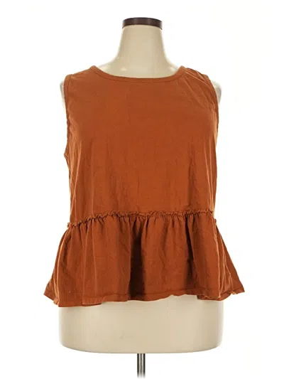 Pre-owned Torrid Sleeveless T-shirt In Brown