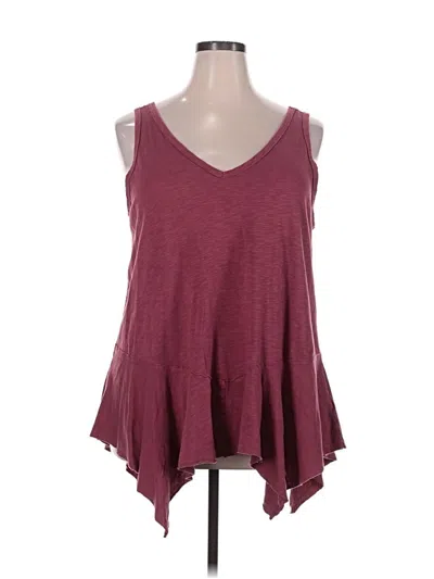 Pre-owned Torrid Sleeveless T-shirt In Burgundy