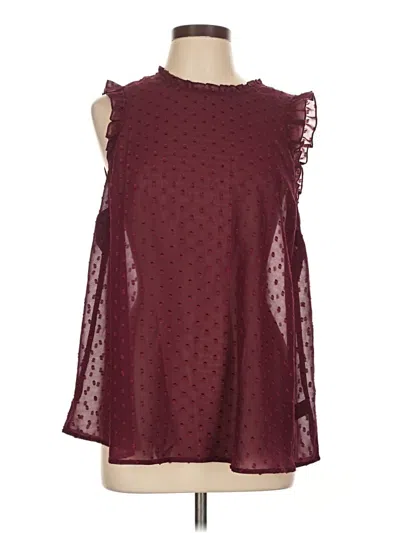 Torrid Sleeveless T-shirt In Burgundy