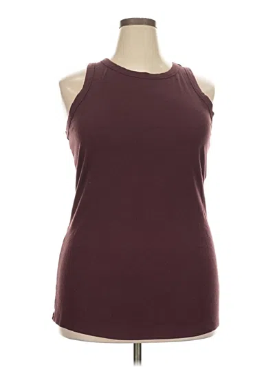 Pre-owned Torrid Sleeveless T-shirt In Burgundy