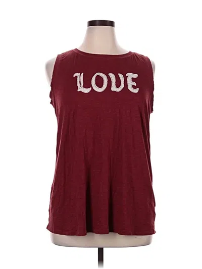 Pre-owned Torrid Sleeveless T-shirt In Burgundy