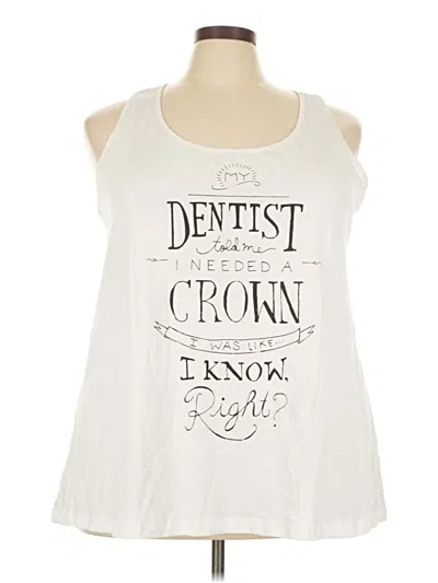 Pre-owned Torrid Sleeveless T-shirt In Ivory