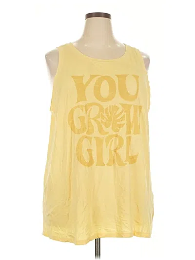 Pre-owned Torrid Sleeveless T-shirt In Yellow