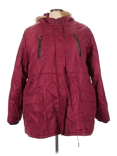 Pre-owned Torrid Snow Jacket In Burgundy