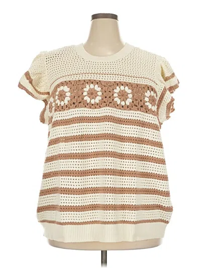 Pre-owned Torrid Sweater Vest In Ivory