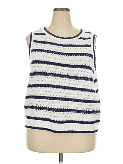 Pre-owned Torrid Sweater Vest In White