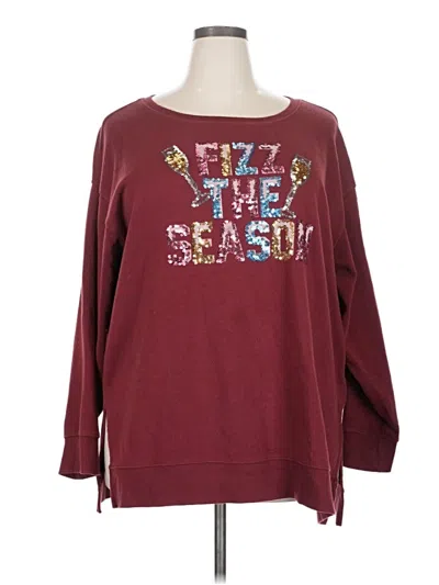 Pre-owned Torrid Sweatshirt In Burgundy