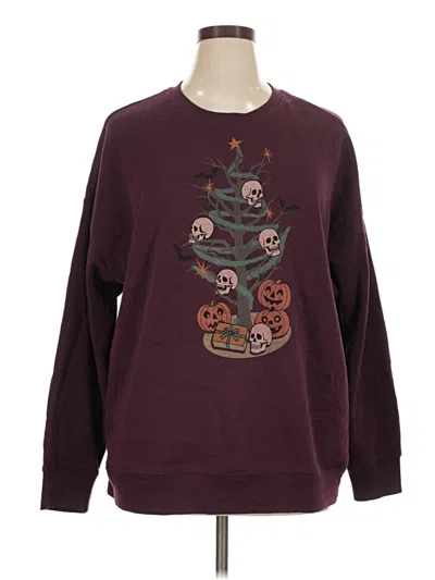 Pre-owned Torrid Sweatshirt In Burgundy