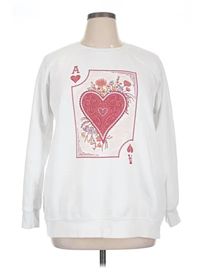 Pre-owned Torrid Sweatshirt In White