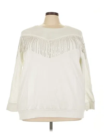 Pre-owned Torrid Sweatshirt In White