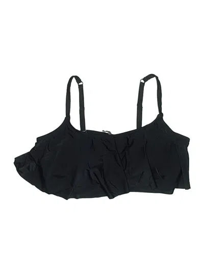 Pre-owned Torrid Swimsuit Top Black Swimwear