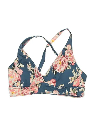 Pre-owned Torrid Swimsuit Top Blue Floral Pattern Swimwear