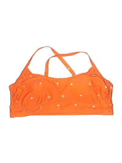 Pre-owned Torrid Swimsuit Top Orange Swimwear