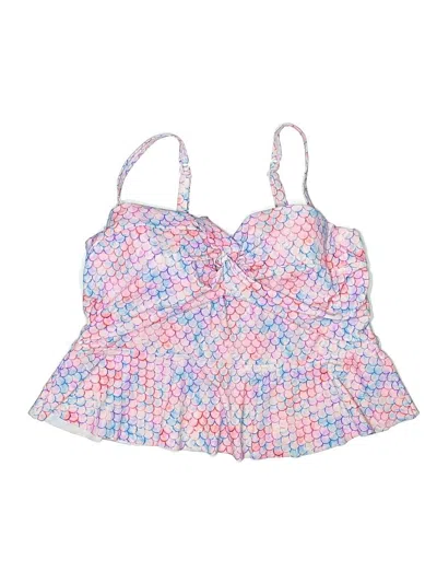 Pre-owned Torrid Swimsuit Top Pink Tweed Pattern Swimwear