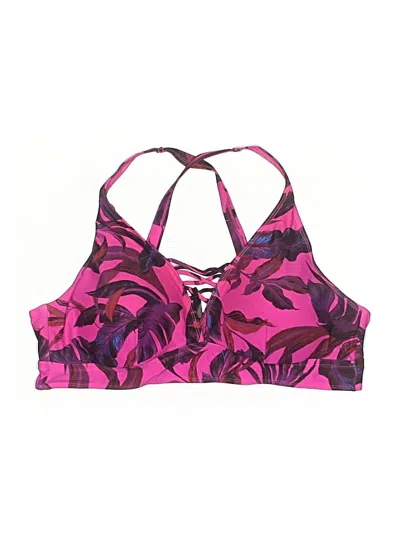 Pre-owned Torrid Swimsuit Top Purple Print Pattern Swimwear