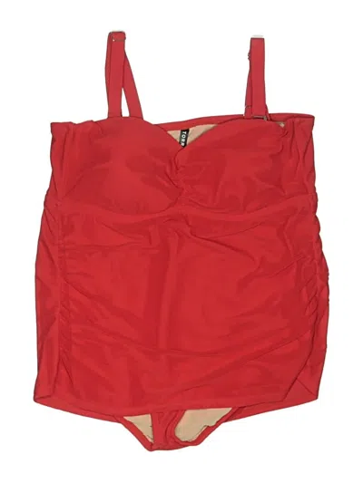 Pre-owned Torrid Swimsuit Top Red Swimwear