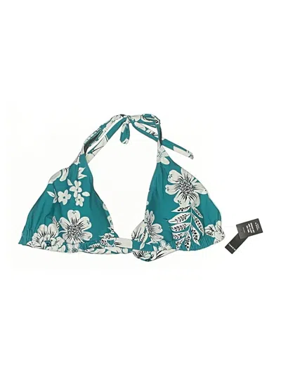 Pre-owned Torrid Swimsuit Top Teal Floral Pattern Swimwear