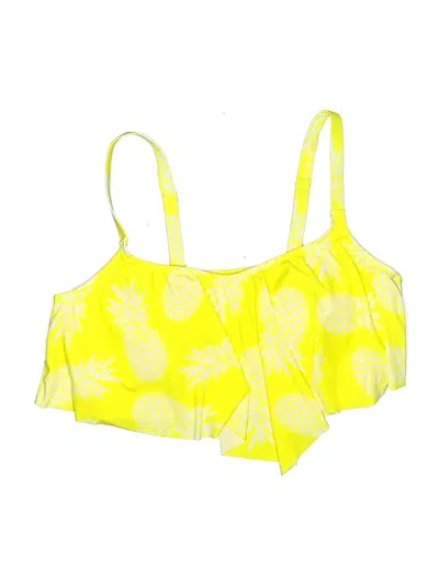 Pre-owned Torrid Swimsuit Top Yellow Print Pattern Swimwear