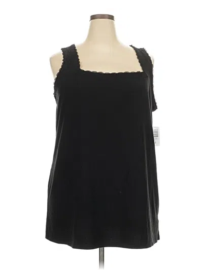 Pre-owned Torrid Tank Top Black Cold Shoulder Neckline Tops