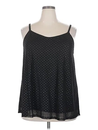 Pre-owned Torrid Tank Top Black Cold Shoulder Neckline Tops