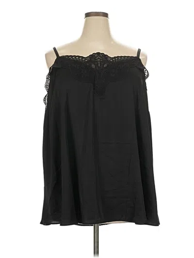 Pre-owned Torrid Tank Top Black Cold Shoulder Neckline Tops
