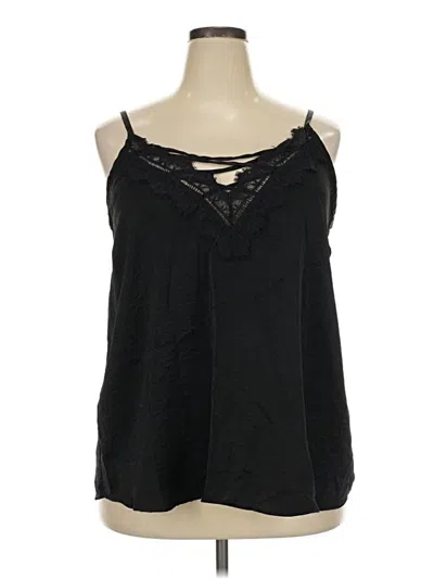 Pre-owned Torrid Tank Top Black Cold Shoulder Neckline Tops