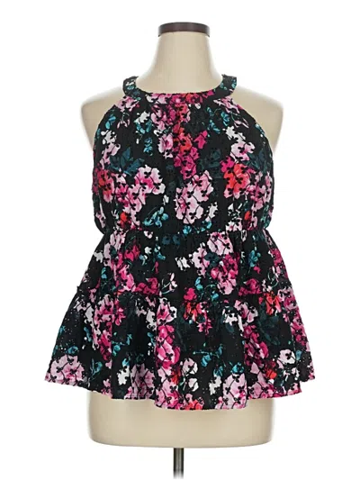 Pre-owned Torrid Tank Top Black Halter Neckline Tops