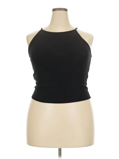 Pre-owned Torrid Tank Top Black Halter Neckline Tops