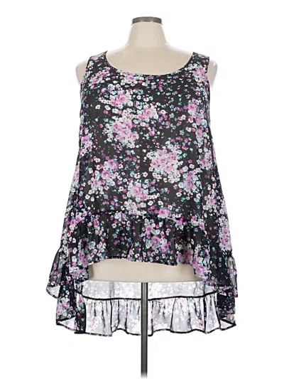 Pre-owned Torrid Tank Top Black Halter Neckline Tops