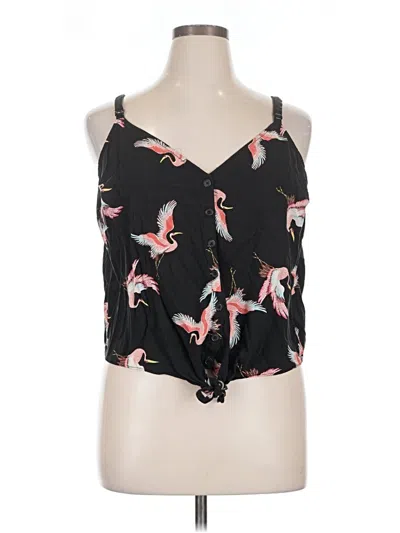 Pre-owned Torrid Tank Top Black Halter Neckline Tops