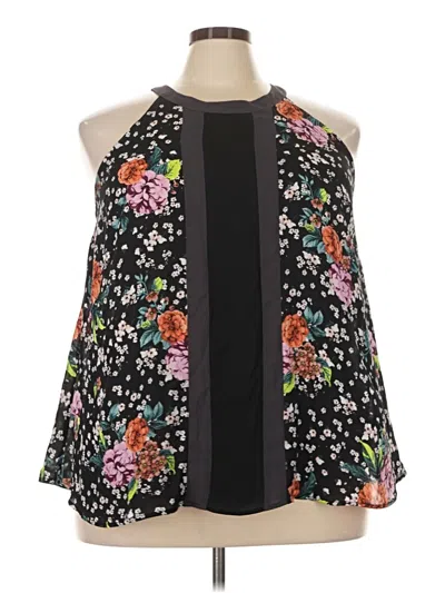 Pre-owned Torrid Tank Top Black Halter Neckline Tops