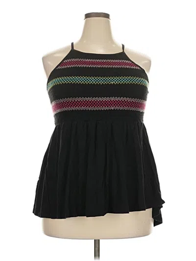 Pre-owned Torrid Tank Top Black Halter Neckline Tops