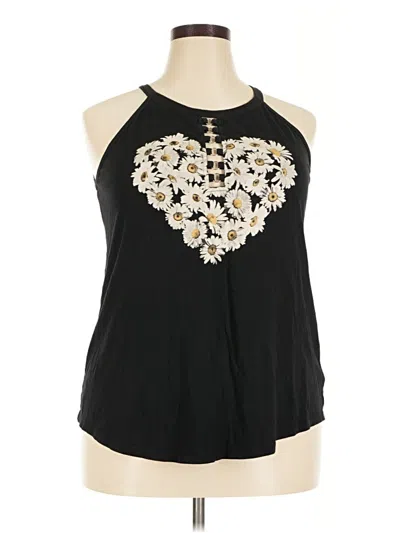 Pre-owned Torrid Tank Top Black Halter Neckline Tops