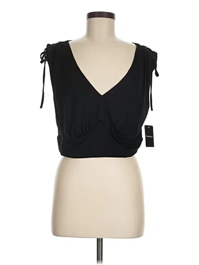 Torrid Tank Top Black Plunge Neckline Tops