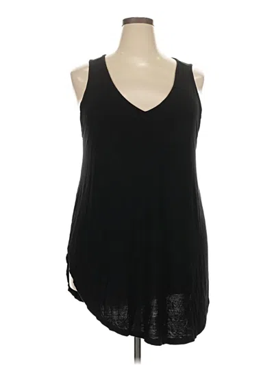 Pre-owned Torrid Tank Top Black Plunge Neckline Tops