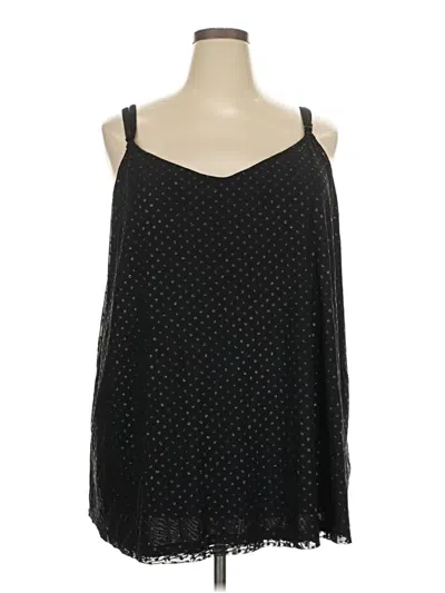 Pre-owned Torrid Tank Top Black Solid Pattern Scoop Neck Tops