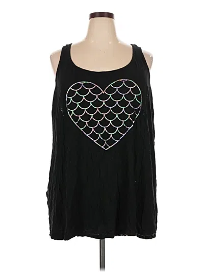 Pre-owned Torrid Tank Top Black Sweetheart Neckline Tops